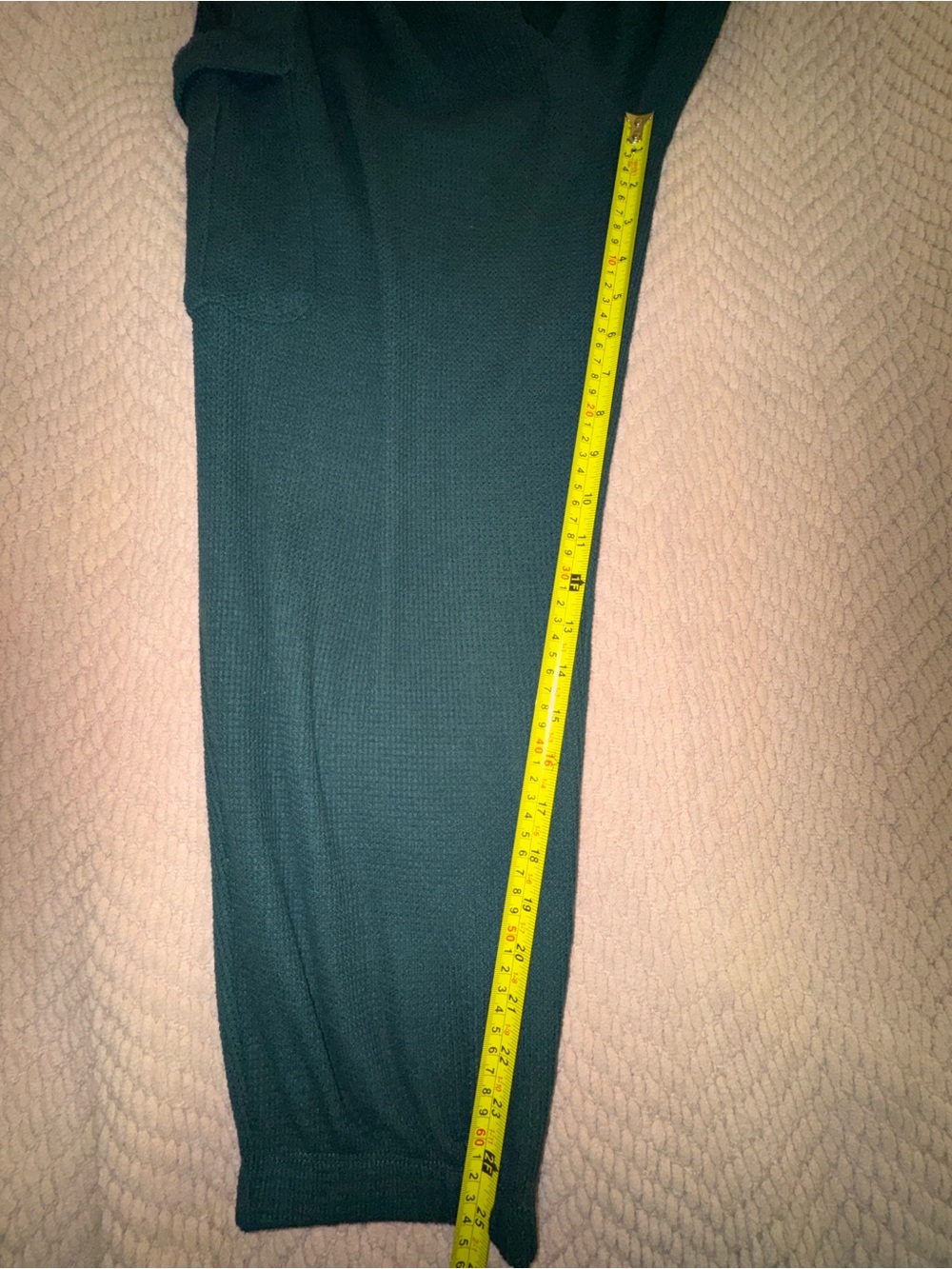 Aerie Traveler Waffle Cargo Joggers Women’s Large Forest Green Cozy Lounge Pants - Picture 3 of 13